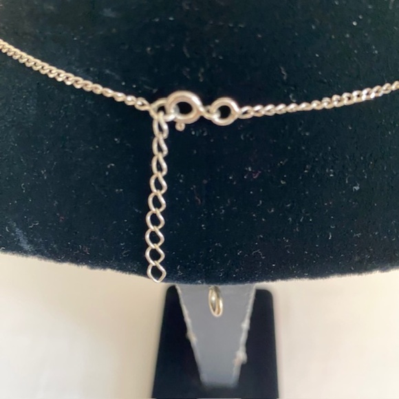 Sterling Silver and Cognac Amber Cabochons Bib Lavaliere Necklace - Picture 4 of 9